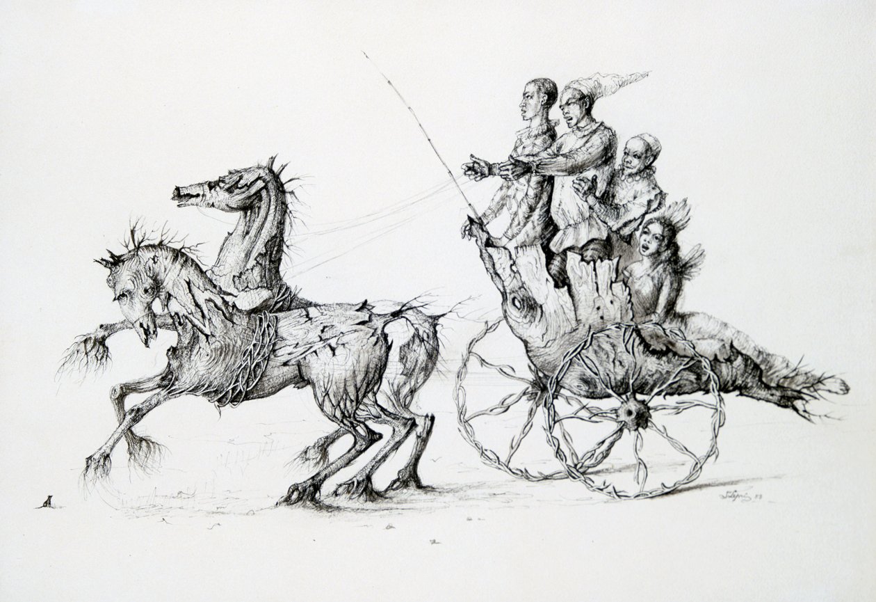 Död i Barouche, c1850-1890 av Stanislas Lepine