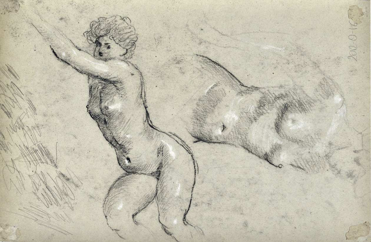 Studie av kvinnor (teckning) av Stanislas Torrents y de Amat