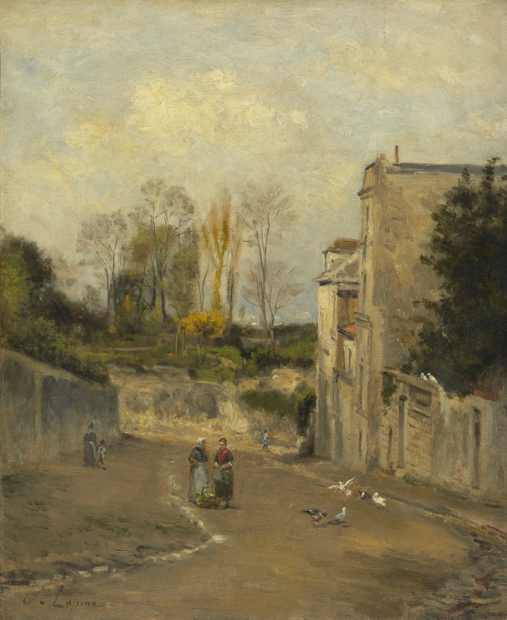 Montmartre, rue Cortot, ca 1872-76 av Stanislas Victor Edouard Lepine