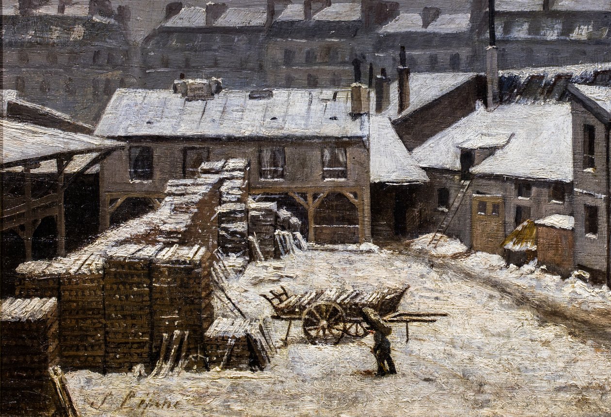 Snö i Paris av Stanislas Victor Edouard Lepine