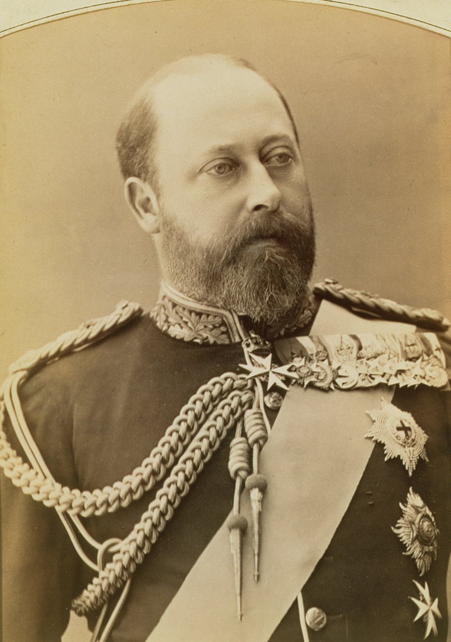 Kung Edward VII som prins av Wales (1841-1910), porträttfotografi av Stanislaus Walery