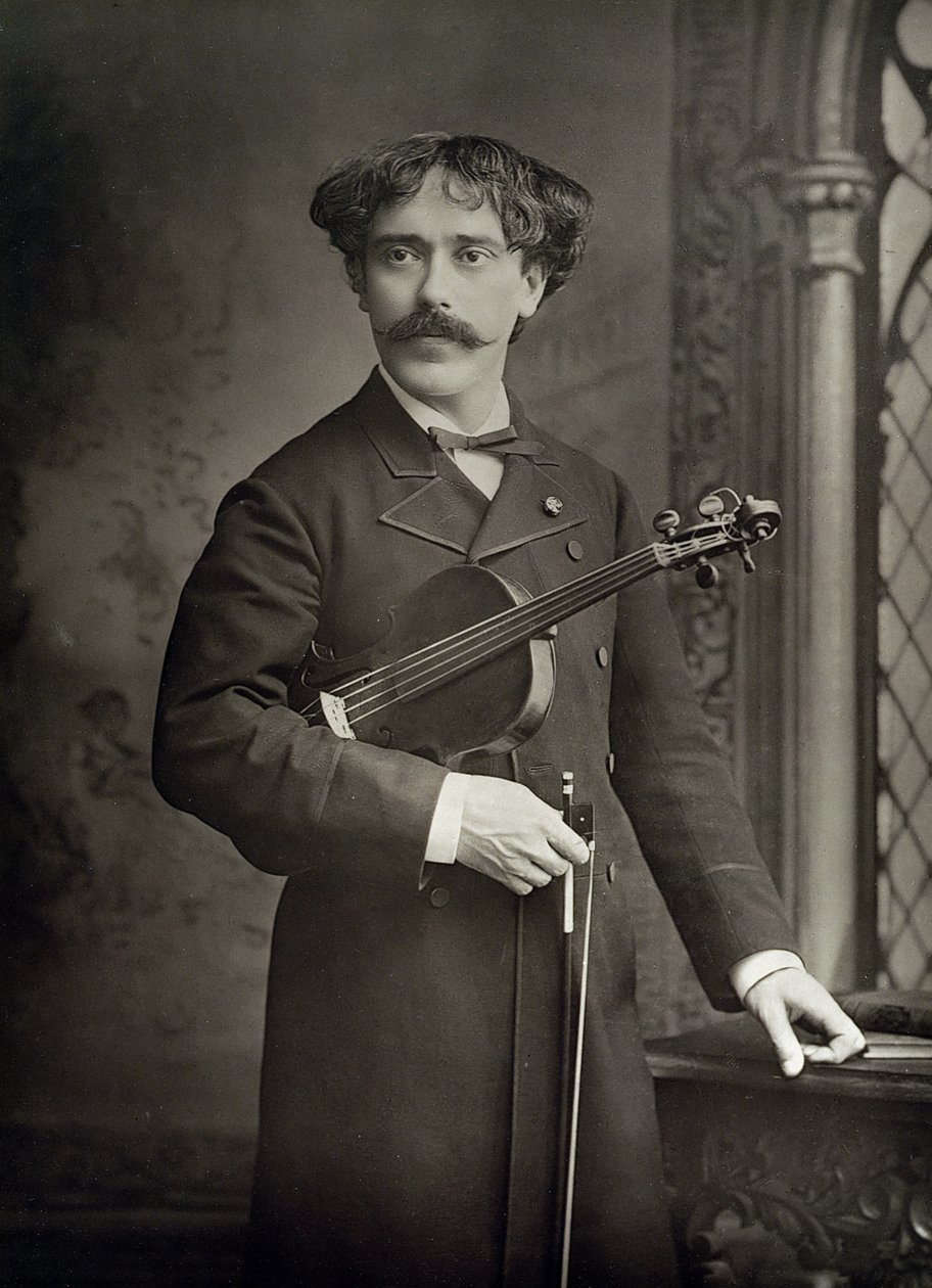 Pablo de Sarasate y Navascues (1844-1908), spansk violinist och kompositör, porträttfotografi av Stanislaus Walery