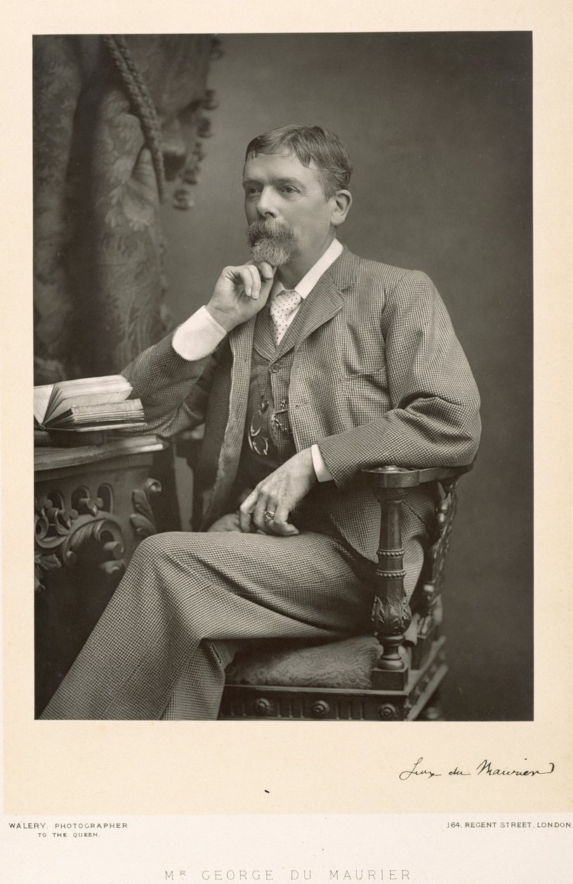 George du Maurier (1834-96), konstnär, serietecknare och romanförfattare, porträttfotografi av Stanislaus Walery