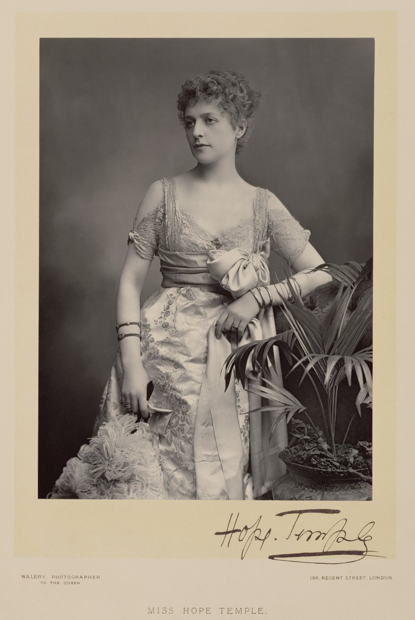 Miss Hope Temple, porträttfotografi av Stanislaus Walery
