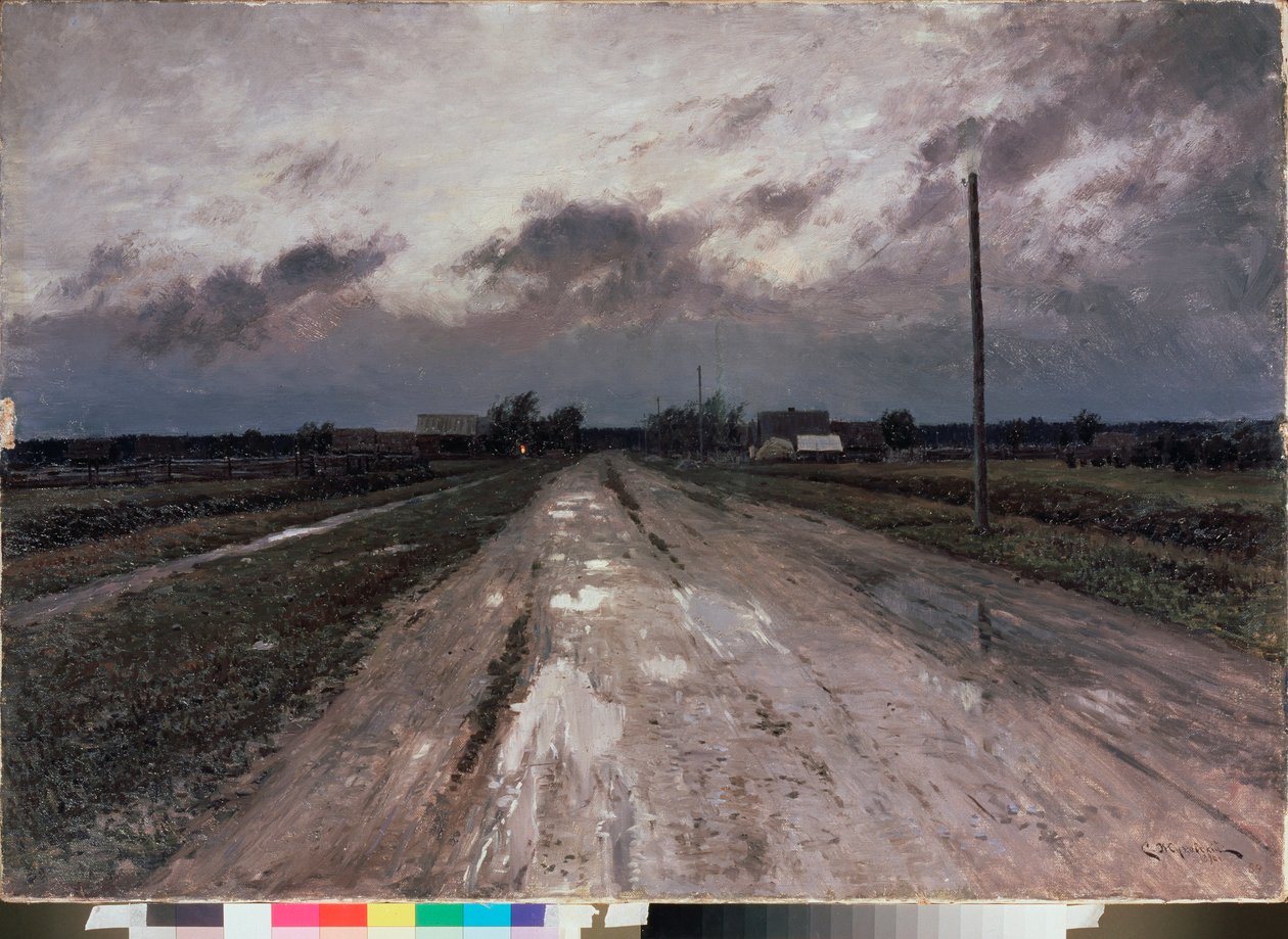 Höst. Målning av Stanislav Yulianovich Zhukovsky (Zhukovsky) (1873-1944), olja på duk av Stanislav Joulianovitch Joukovski