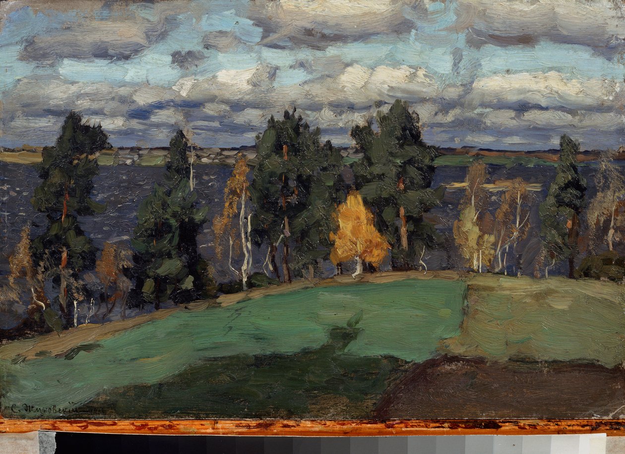 Höst. Målning av Stanislav Yulianovich Zhukovsky (Zhukovsky) (1873-1944), olja på duk av Stanislav Joulianovitch Joukovski