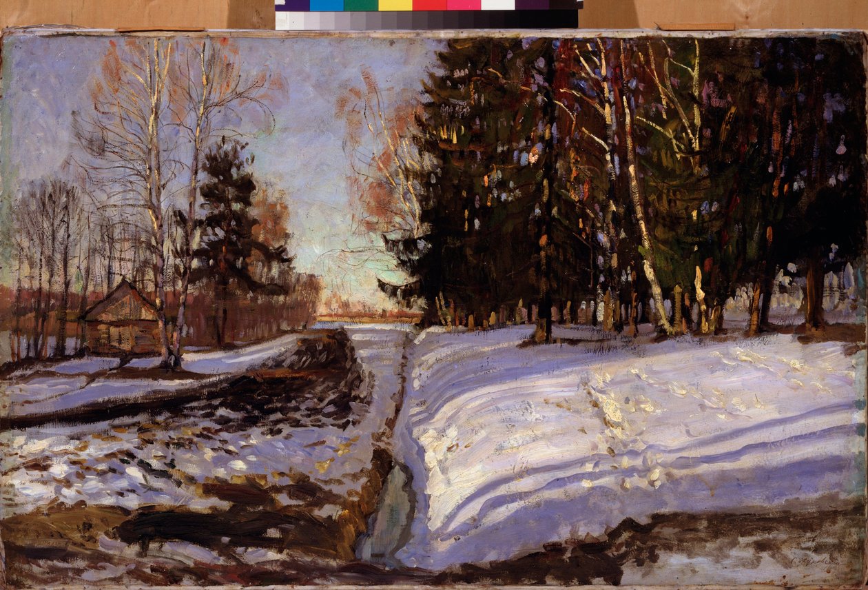 Mars. Målning av Stanislav Yulianovich Zhukovsky (Zhukovsky) (1873-1944), olja på duk av Stanislav Joulianovitch Joukovski