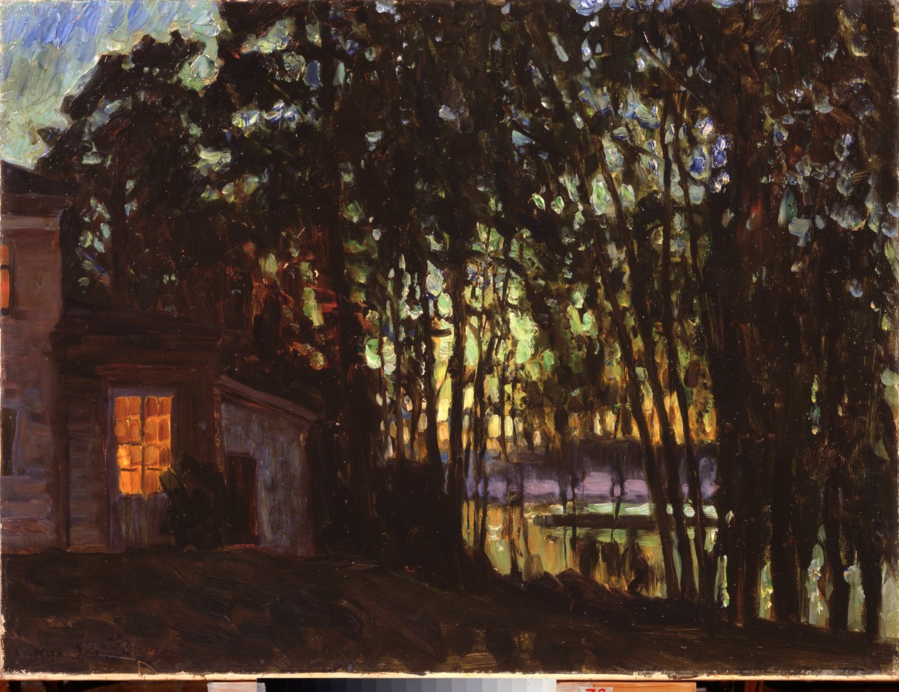 Juli natt. Målning av Stanislav Yulianovich Zhukovsky (Zhukovsky) (1873-1944), olja på duk av Stanislav Joulianovitch Joukovski