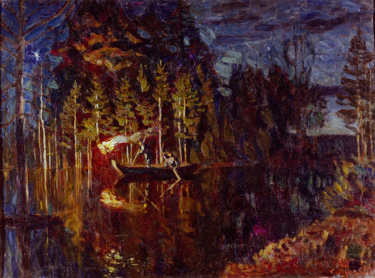 Nattspjutsfiske våren 1916 av Stanislav Julianovic Zukovskij