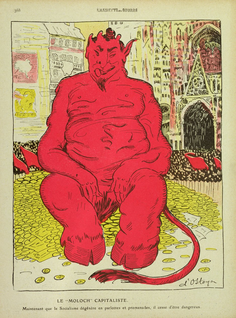 The Capitalist Moloch, från LAssiette au Beurre, 27 augusti 1910 av Stanislav Ostoja Chrostovski