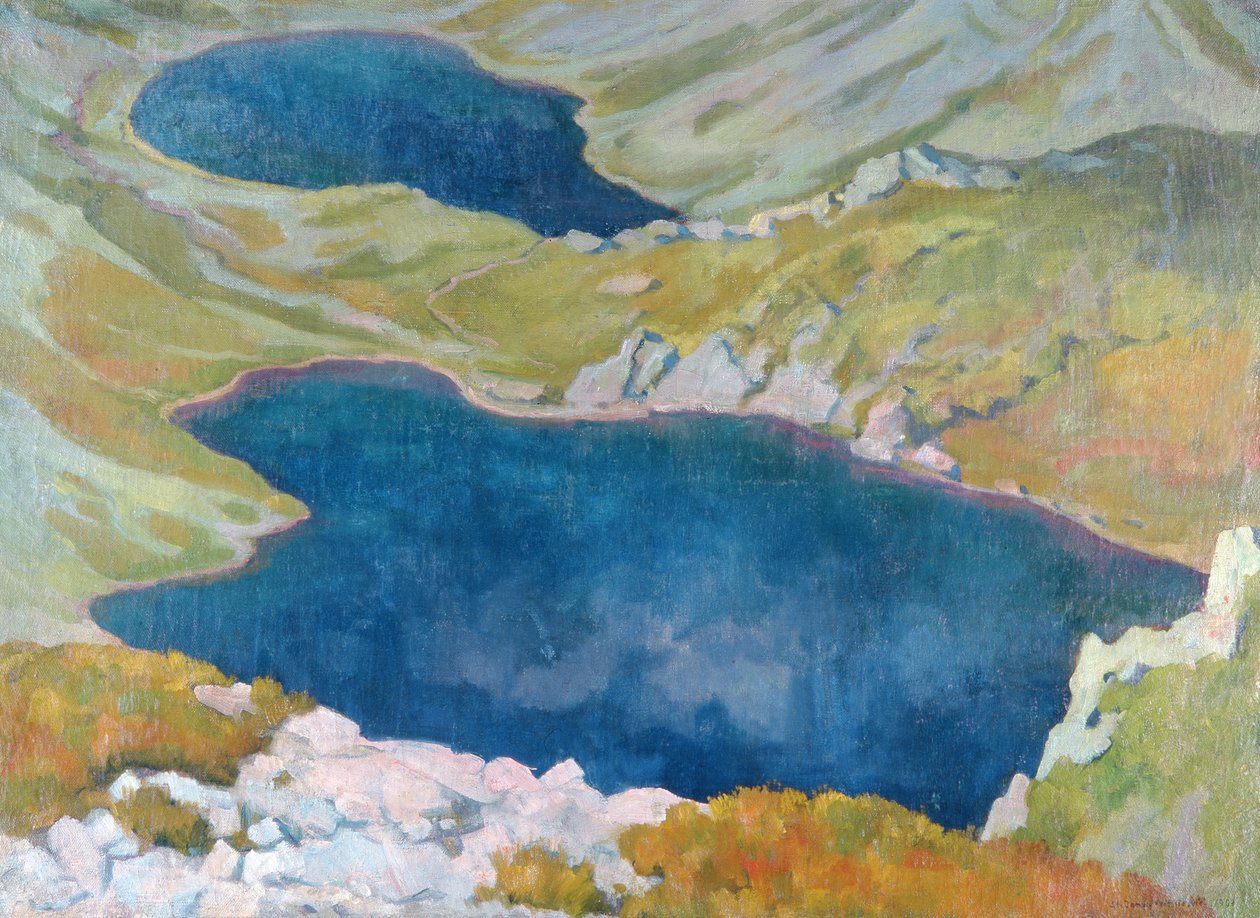 Hinczow-sjöarna i Tatrabergen, 1907 av Stanislaw Ignacy Witkiewicz