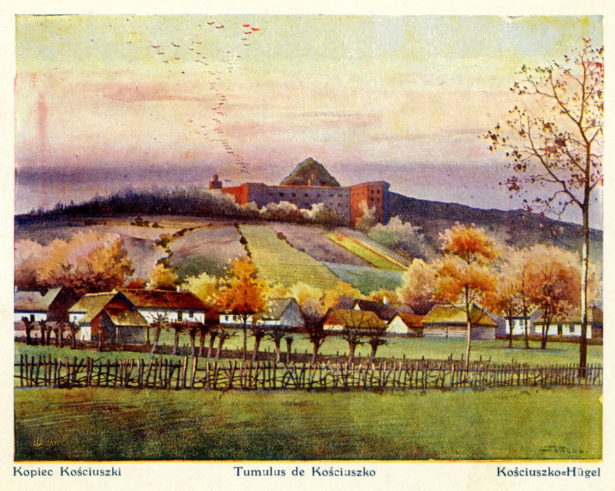 Krakow / Cracow, Polen landskap, tidigt 1900-tal (vykort) av Stanislaw Tondos