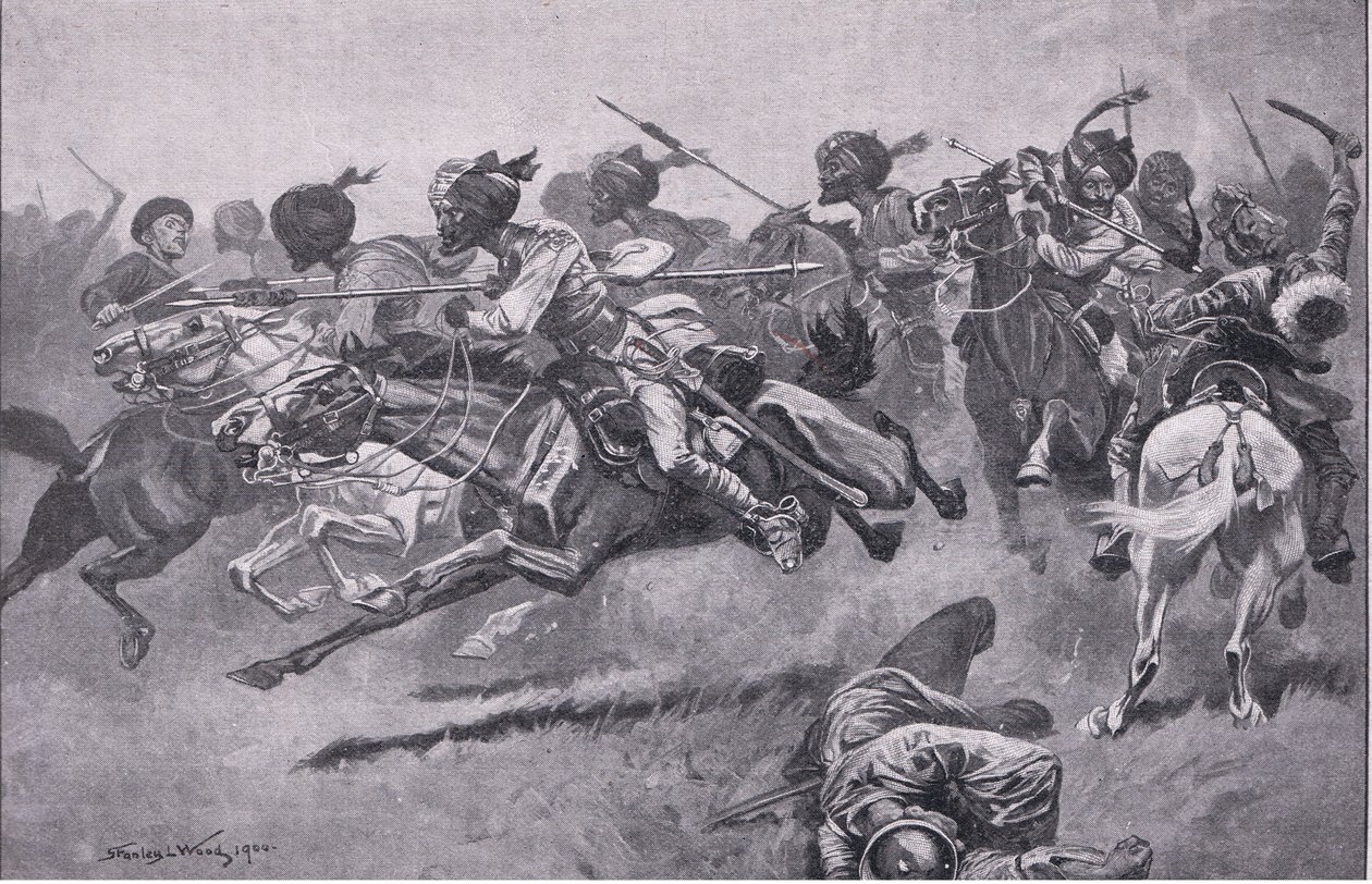 På expeditionen till Pao-Ting-Fu: en laddning av de bengaliska lansarna av Stanley L. Wood