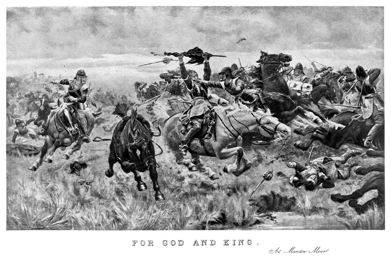 För Gud och kung, på Marston Moor, 1644, 1893. av Stanley Berkeley