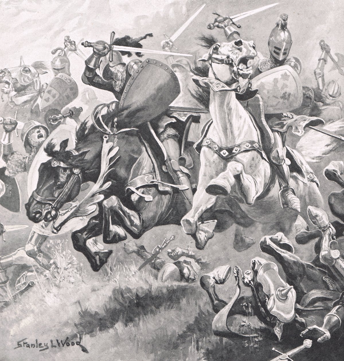 Slaget vid Shrewsbury, 21 juli 1403, illustration från 