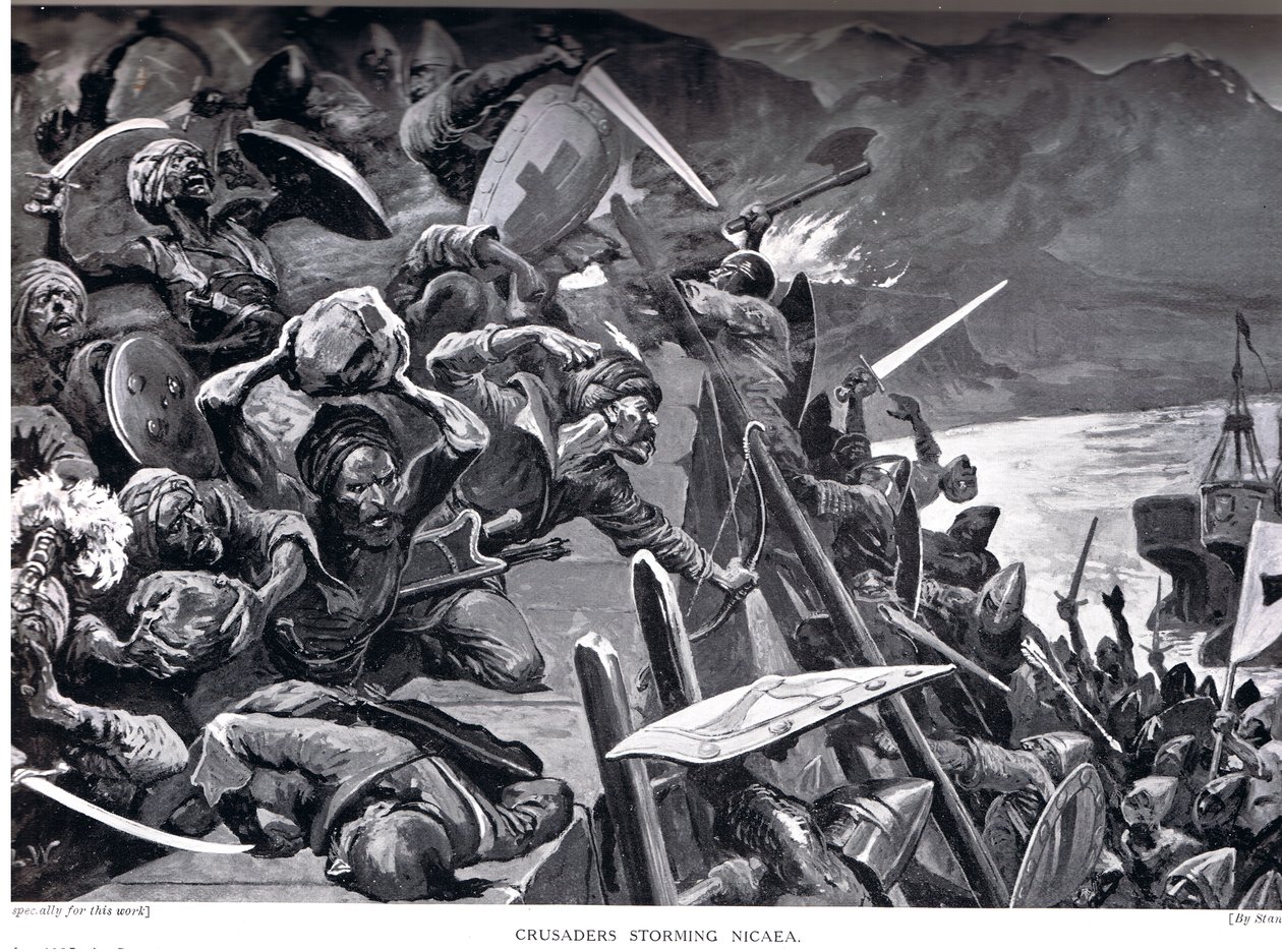 Crusaders Storming Nicaea, illustration från 