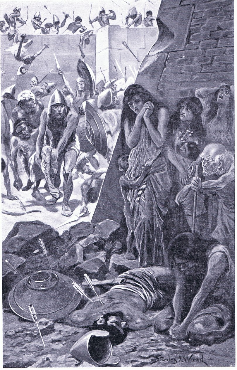 Tyrus belägrade av Nebukadnessar av Babylon av Stanley L. Wood