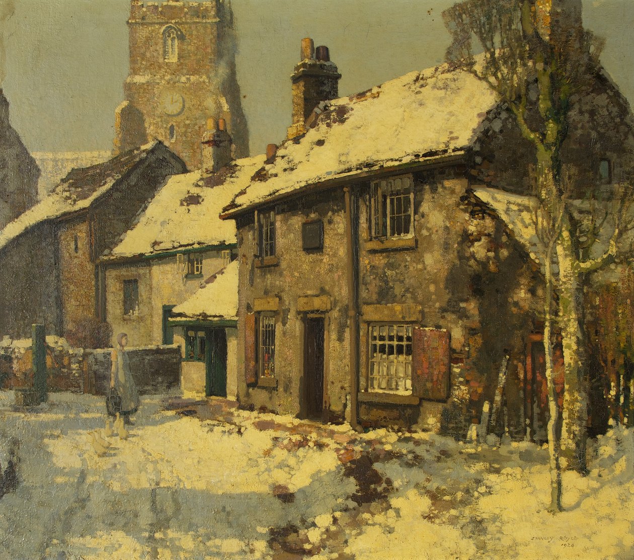 Village Street, vinter av Stanley Lloyd