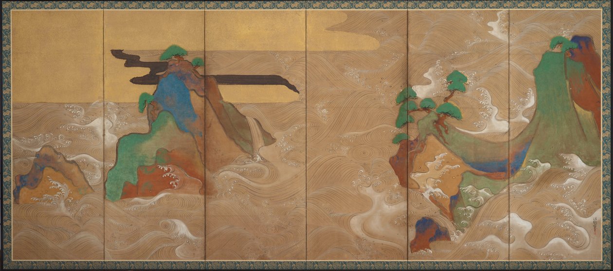 Vågor vid Matsushima, 1600-talet. av Sôtatsu