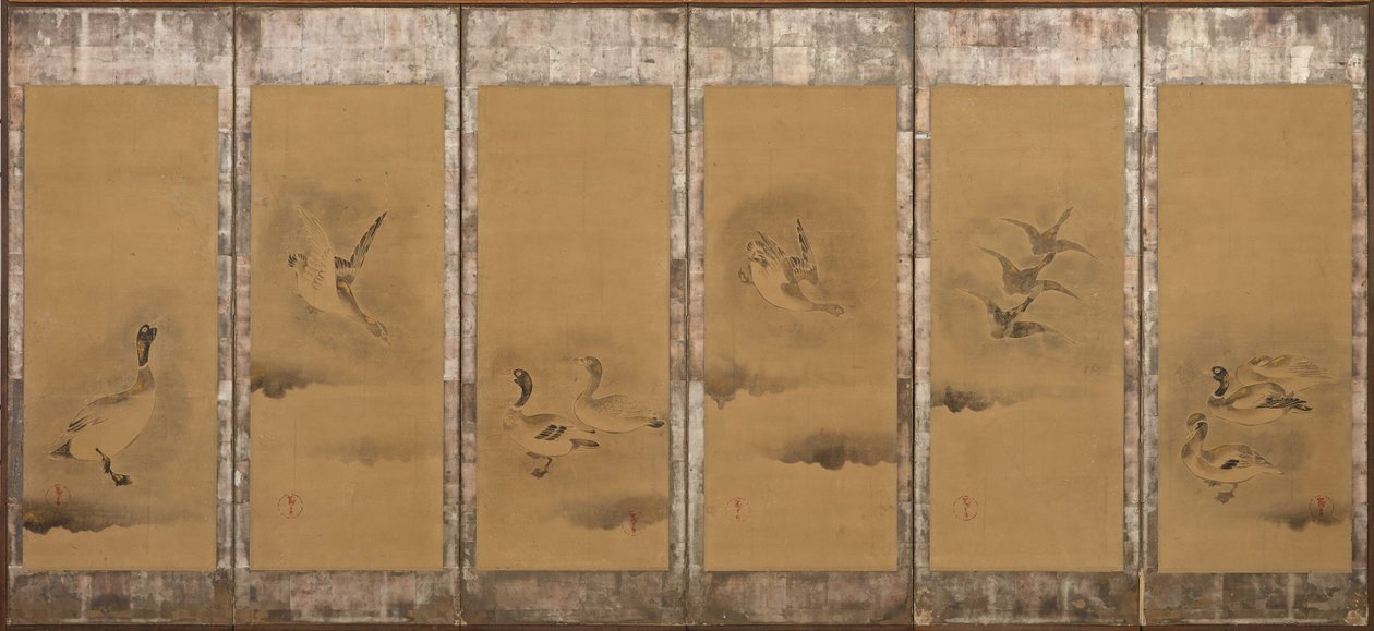 Vildgäss, Momoyama- eller Edoperiod, 1568-1615. av Sôtatsu