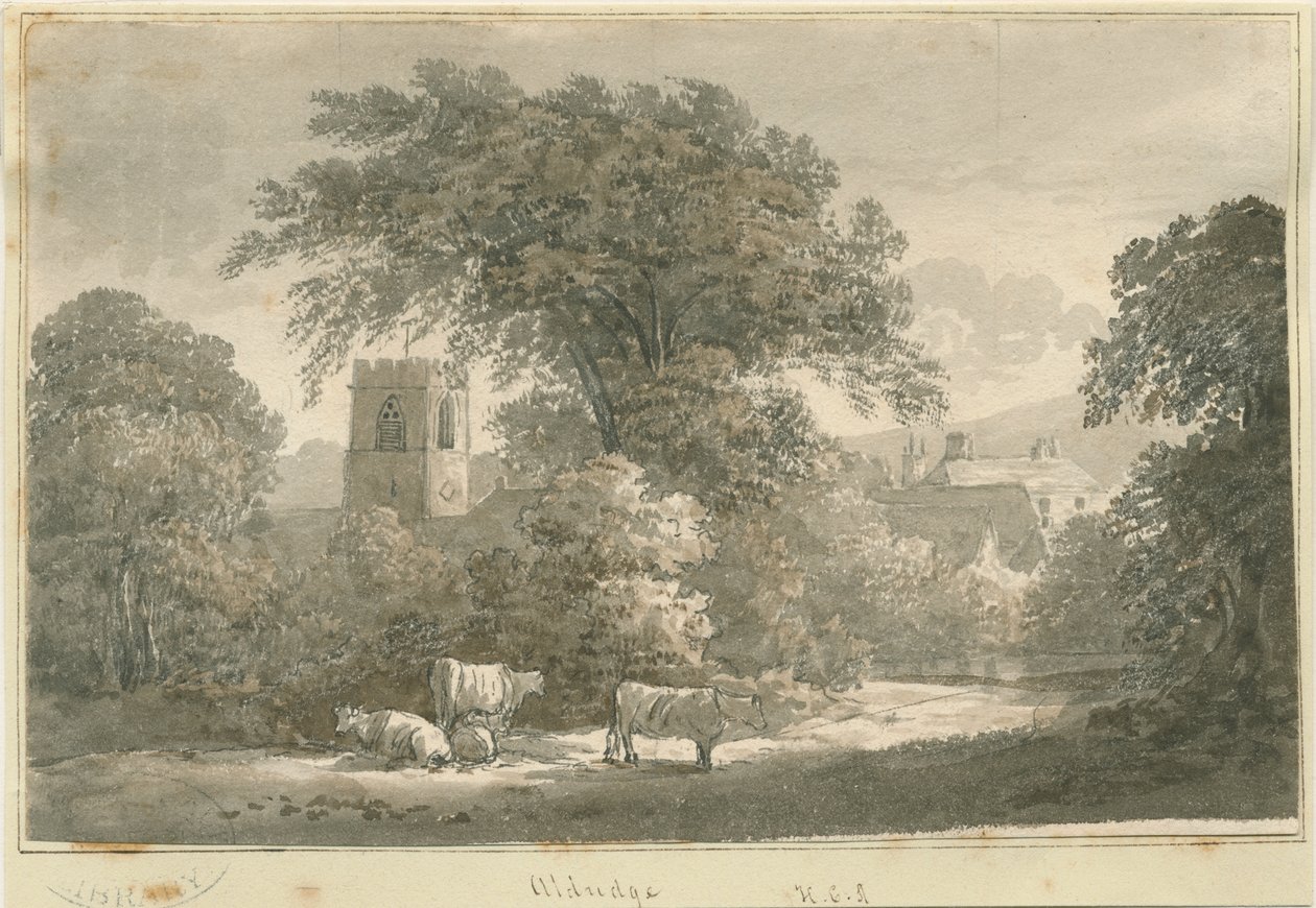 Aldridge Church: gravyr, nd [1762-1802] av Stebbing Shaw