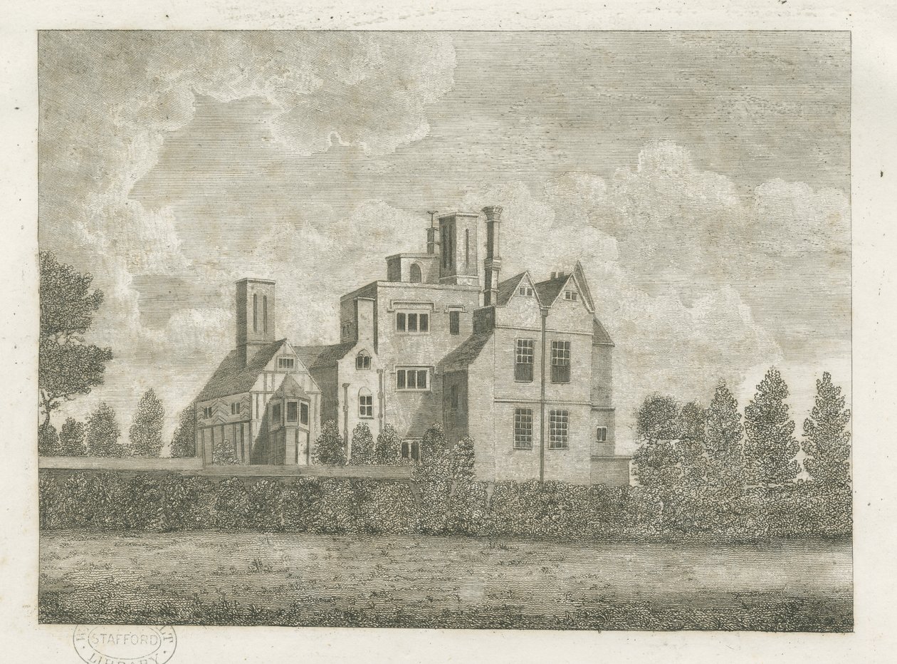Brewood - Black Ladies Priory: gravyr och [?1700-talet] (tryck) av Stebbing Shaw