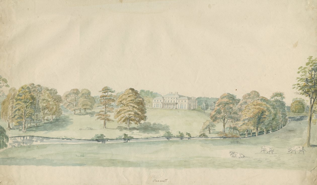 Canwell Hall: tonad blyertsteckning, nd [1762-1802]] av Stebbing Shaw