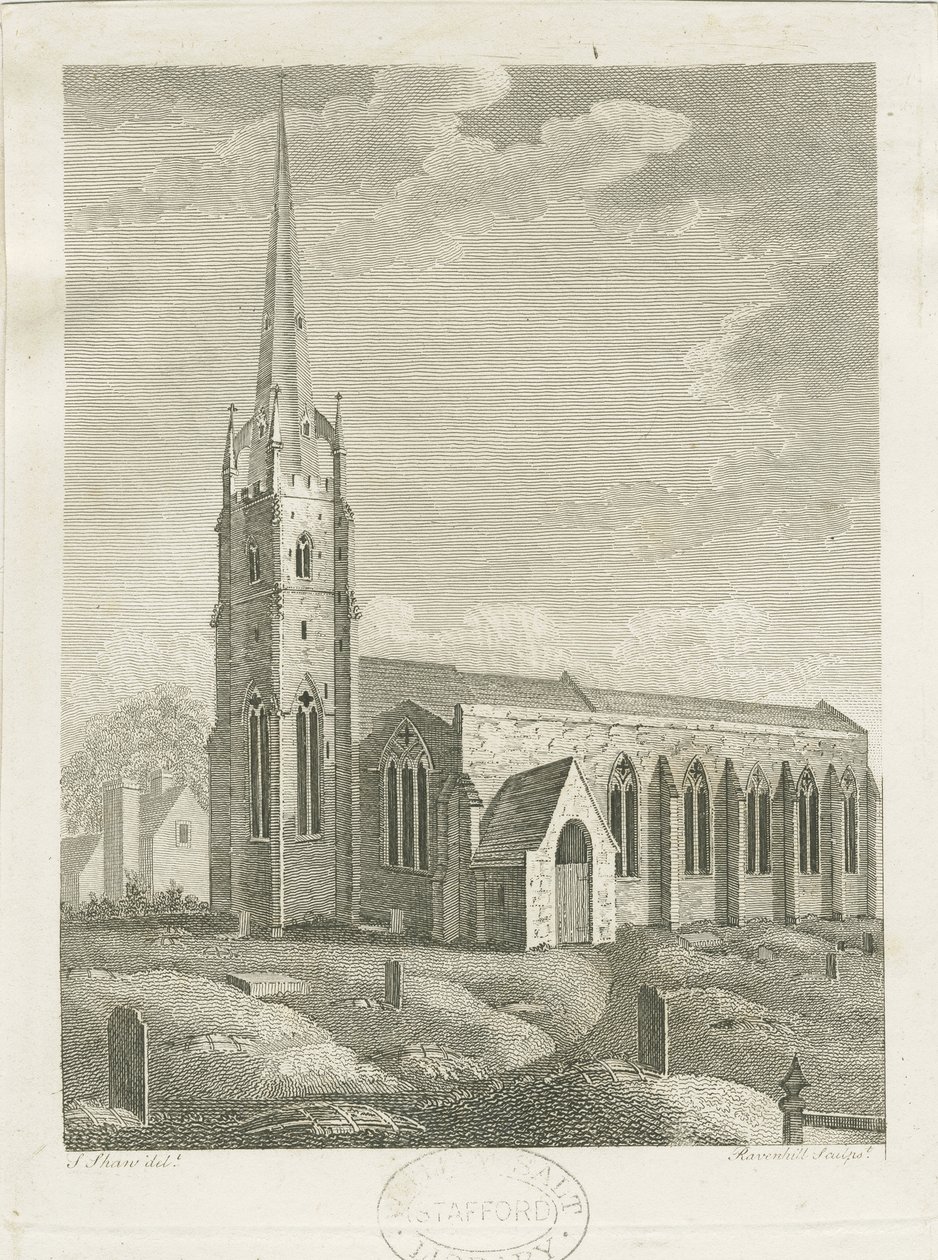 Clifton Campville Church: gravyr, nd [c 1790] (tryck) av Stebbing Shaw