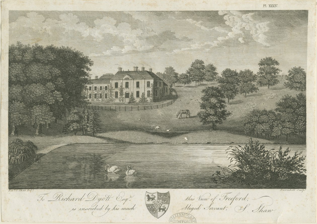 Freeford Hall: gravyr, nd [1797] (tryck) av Stebbing Shaw
