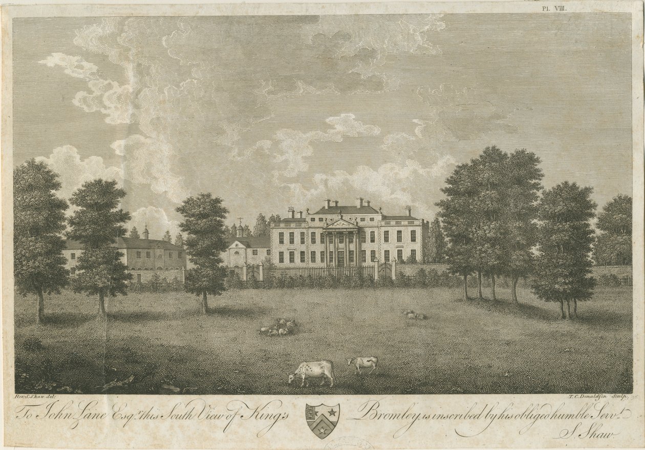Kings Bromley Hall: gravyr, [17]96 (tryck) av Stebbing Shaw