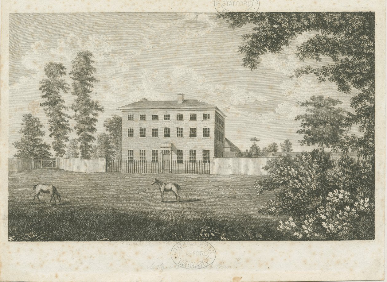 Little Onn Hall: linjegravyr, nd [1762-1802] av Stebbing Shaw