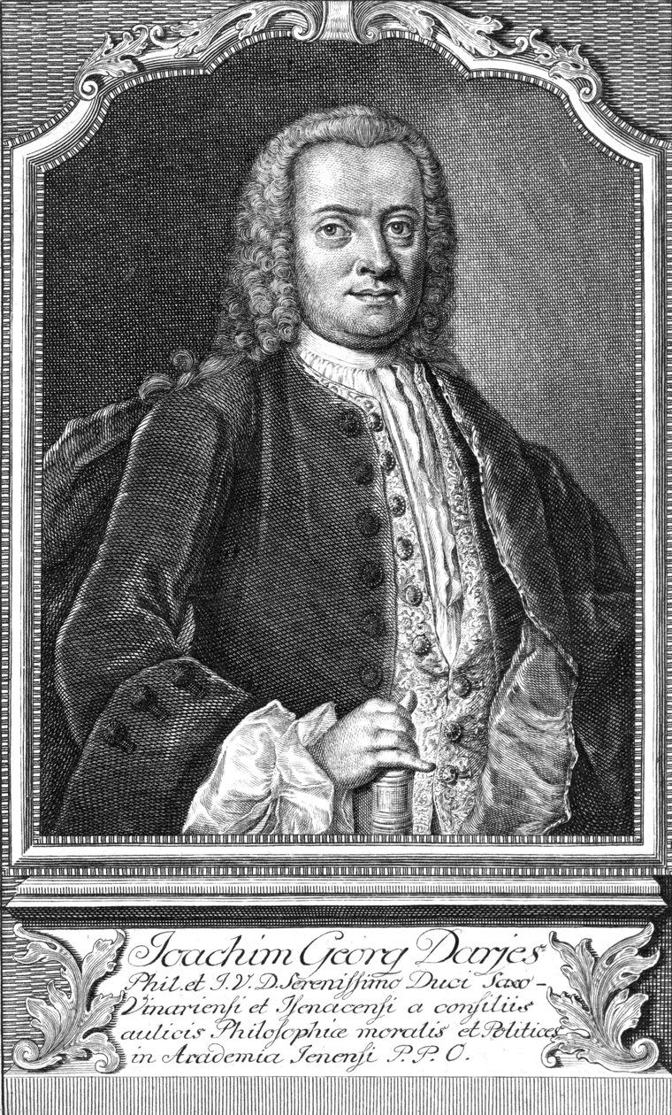 Gravering de joachim georg darjes av Stecher F. T. Feller