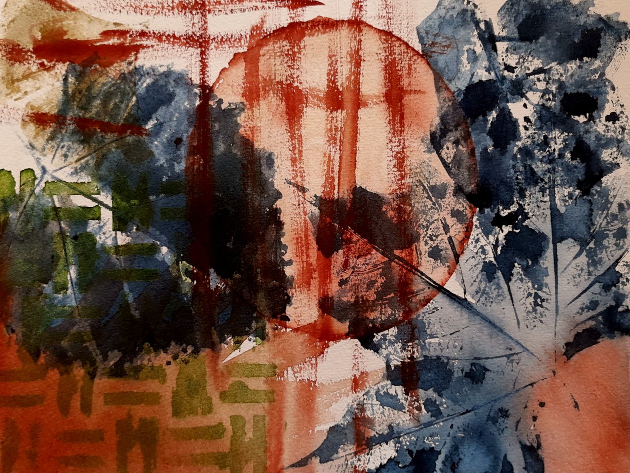 Experimentera med löv - nr 3 av Steegs Art Karin