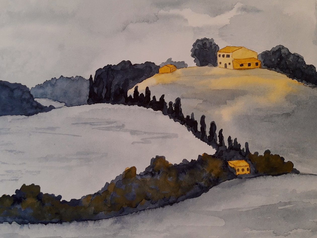 Toscana i två färger av Steegs Art Karin
