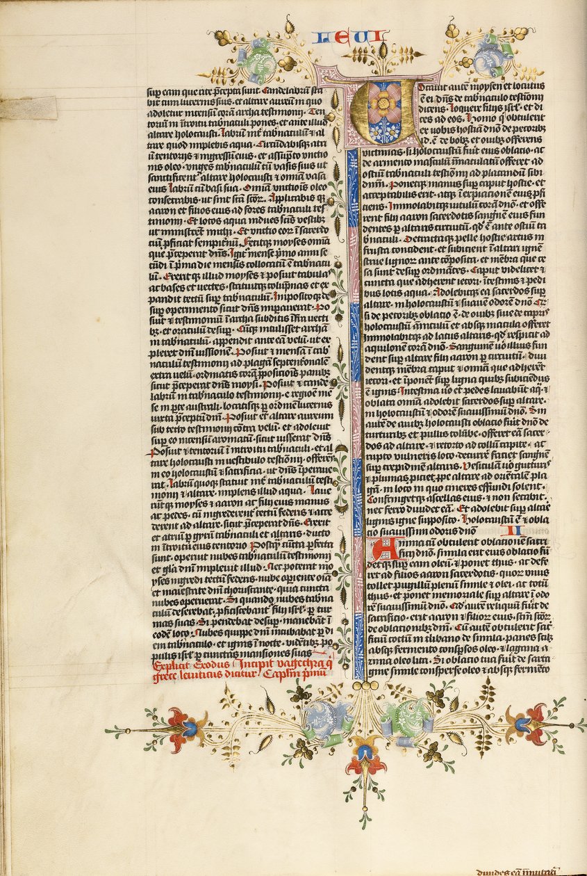 Dekorerat Initial V av Stefan Lochner