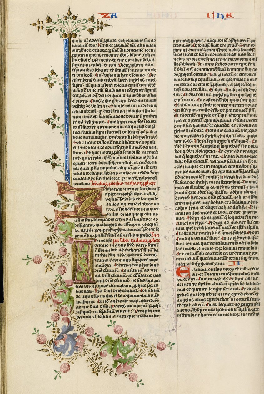 Dekorerad initial Z; Dekorerad initial I av Stefan Lochner