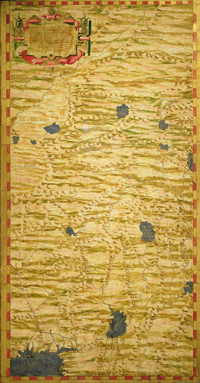 Kort over Tartary swed av Stefano Bonsignori