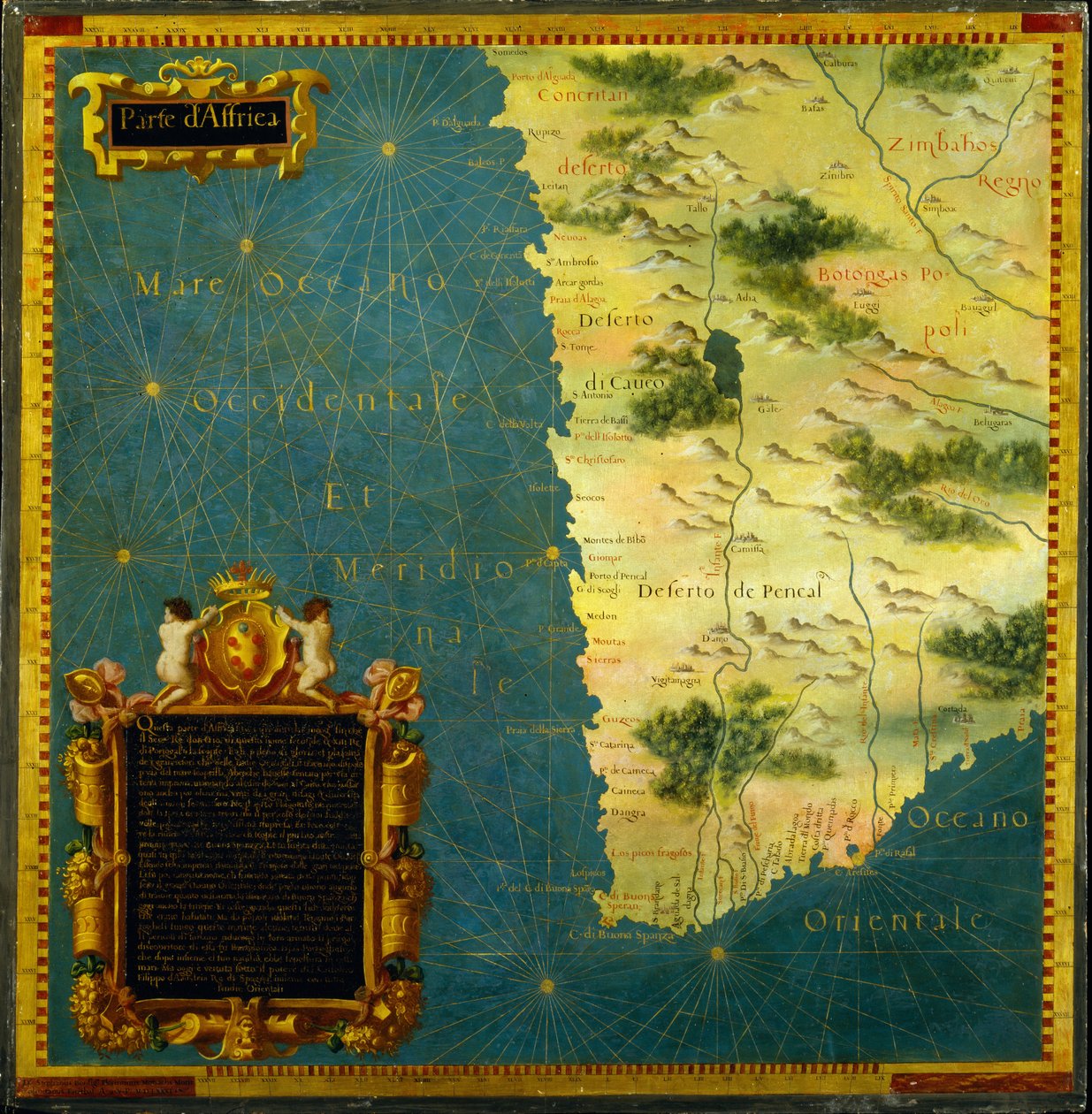 Namibia, Botswana and South Africa av Stefano Bonsignori 1589