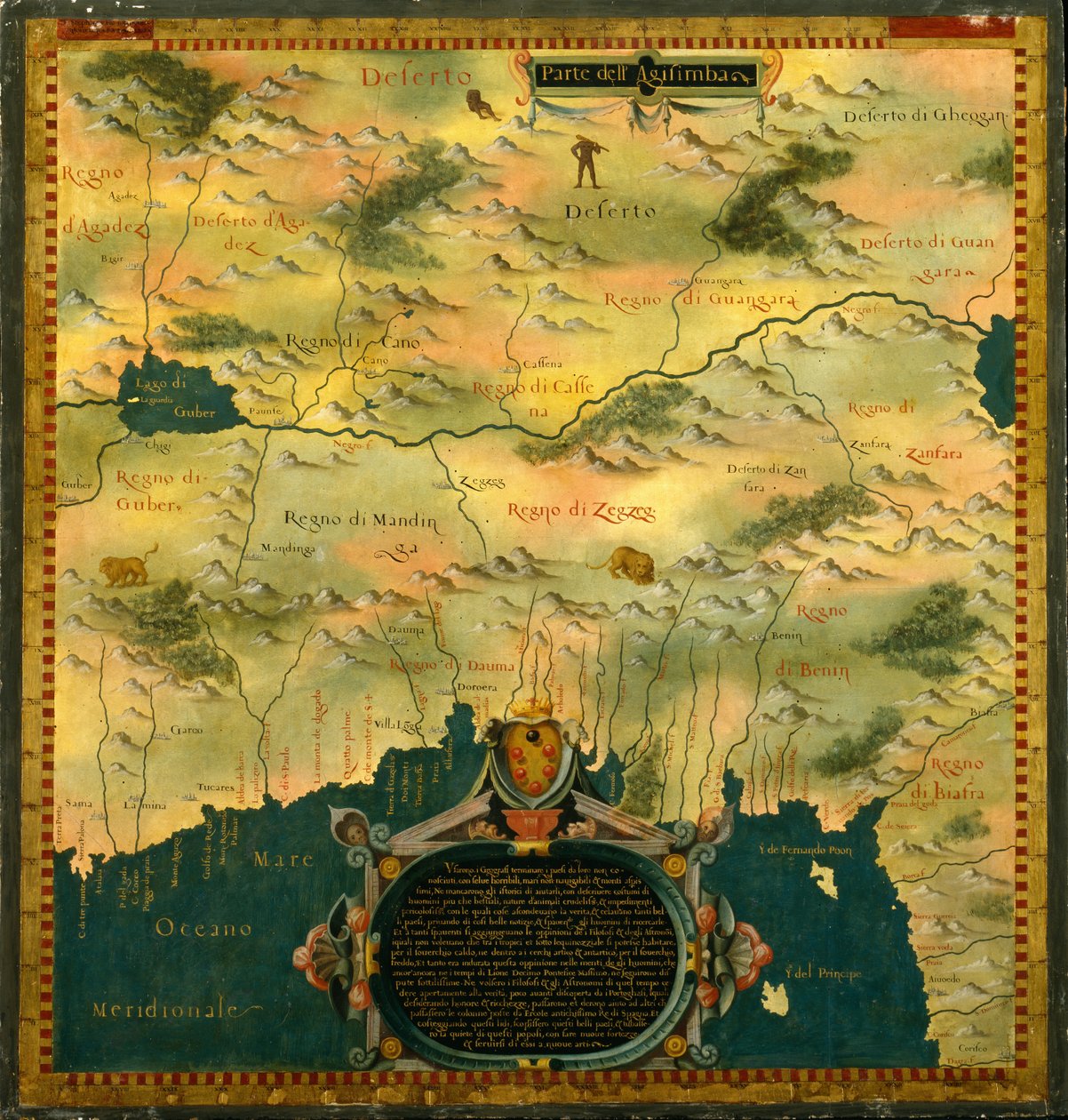 Niger, Nigeria and Cameroon av Stefano Bonsignori 1589