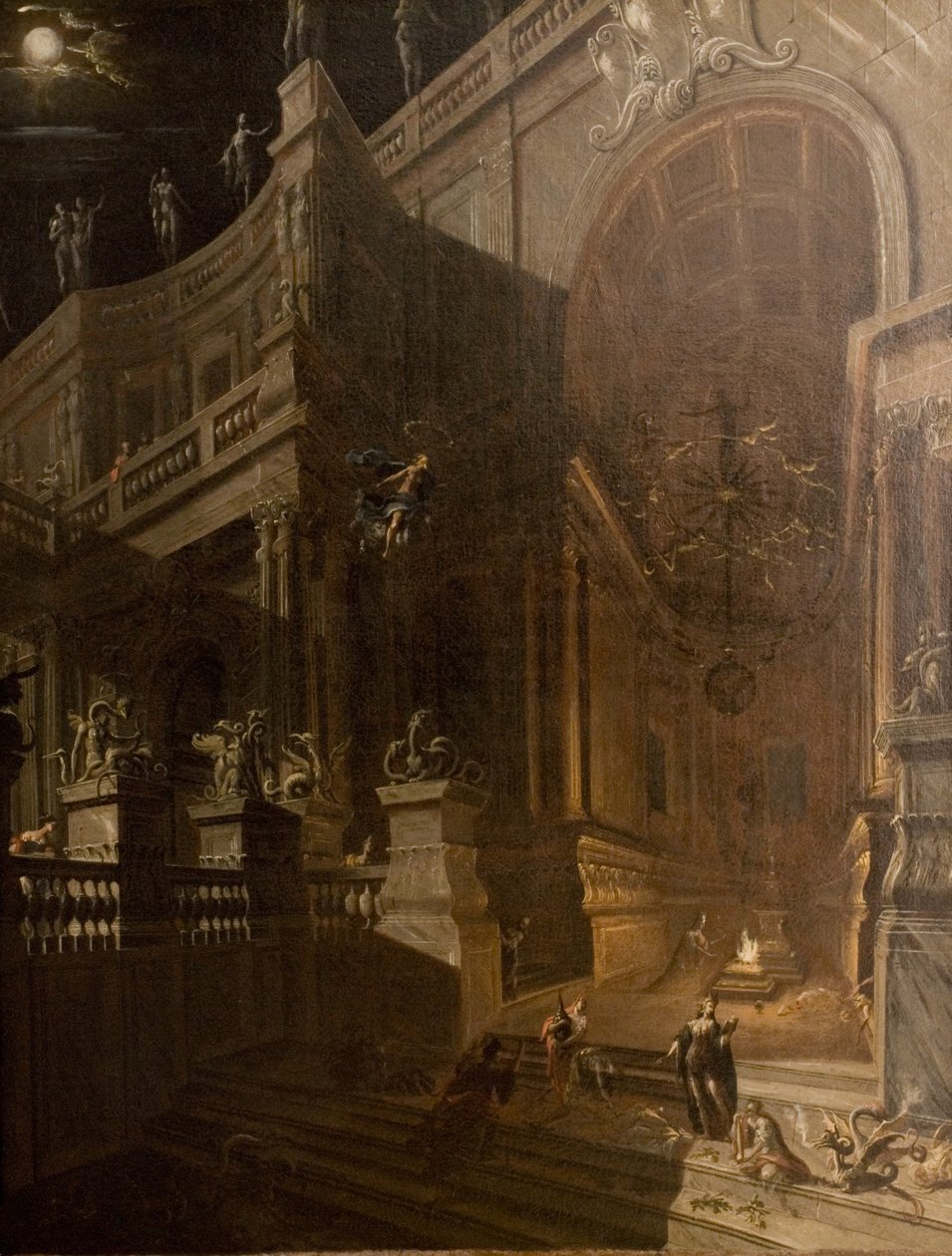 Arkitektonisk fantasi med figurer av Stefano Orlandi