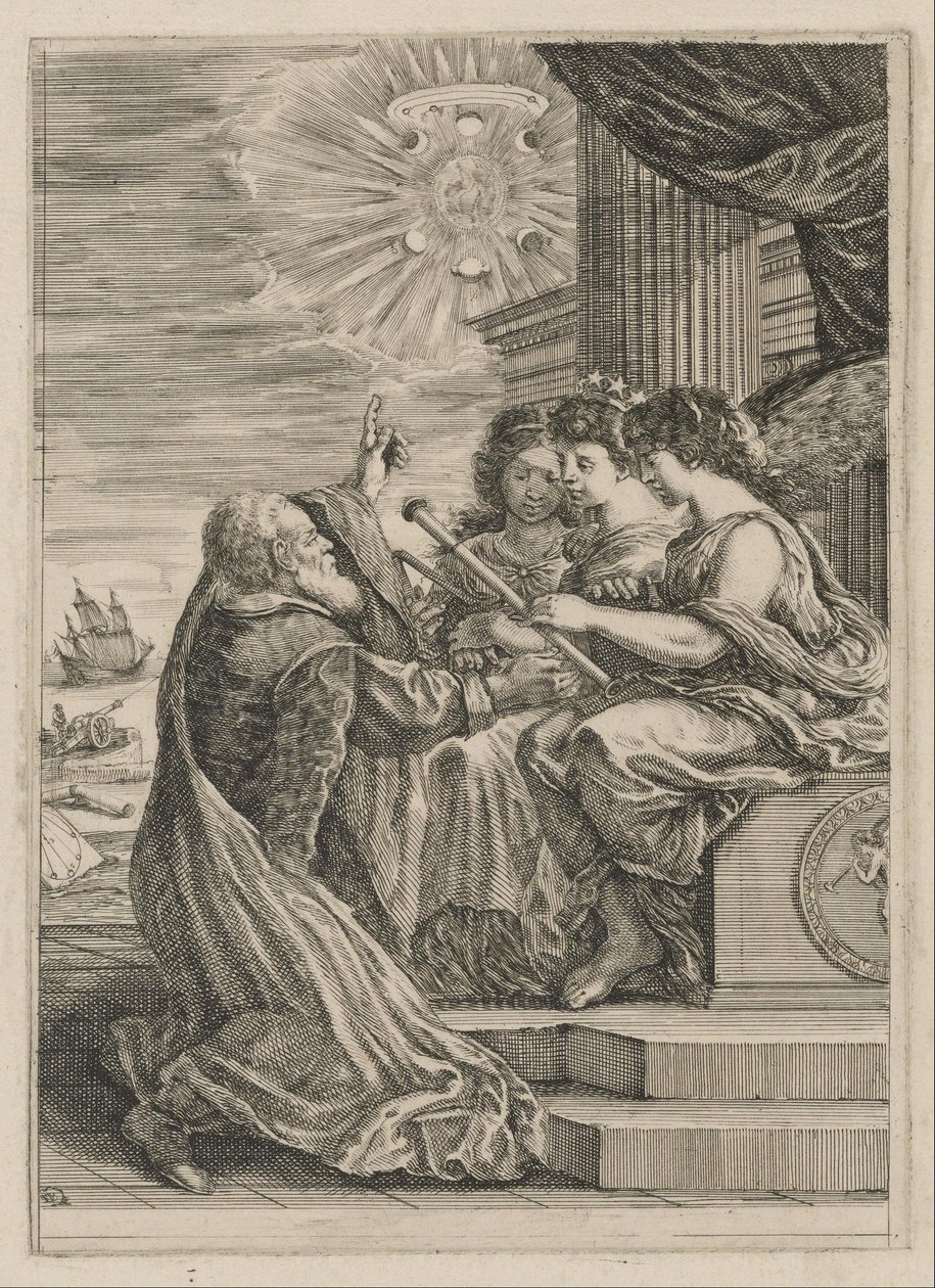 Frontdel för Opere de Galileo Galilei av Stefano della Bella