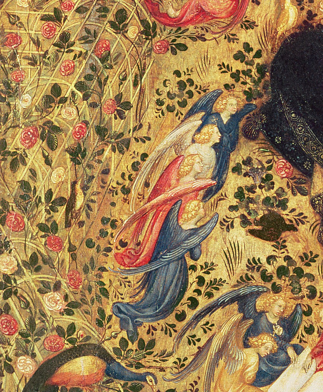 Madonna med en rosenbuske (detalj av 222453) av Stefano di Giovanni da Verona