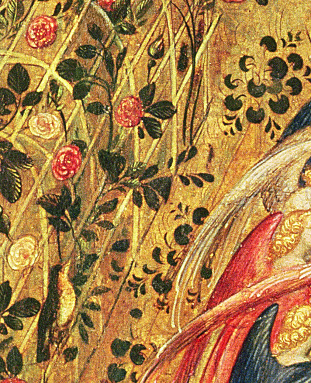 Madonna med en rosenbuske (detalj av 222453) av Stefano di Giovanni da Verona