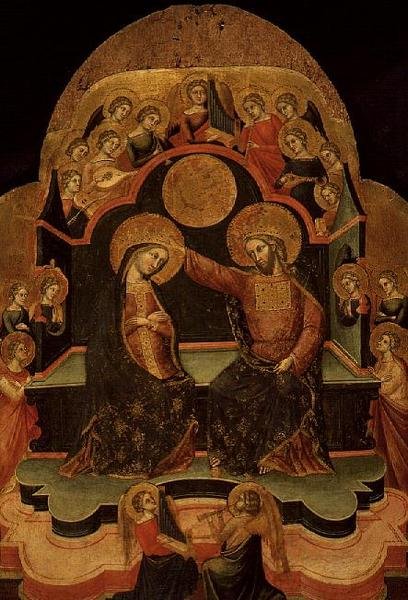 Jungfruns kröning (panel) av Stefano (fl.1353 81) Veneziano