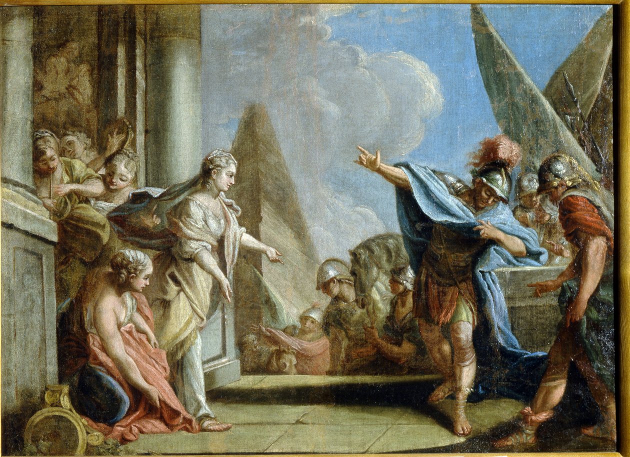 Allegori om erövringen av Chersonese Tauride (Krimhalvön) (Allegori om erövringen av Taurid). Målning av Stefano Torelli (1712-1784), olja på duk, cirka 1785. Italiensk konst av Stefano Torelli