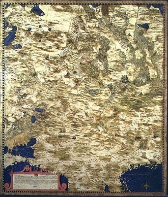 Karta över sextonhundratalets Ryssland, från "Sala delle Carte Geografiche" (sal med geografiska kartor) 1575 (olja på panel) av Stefano and Danti Egnazio Bonsignori