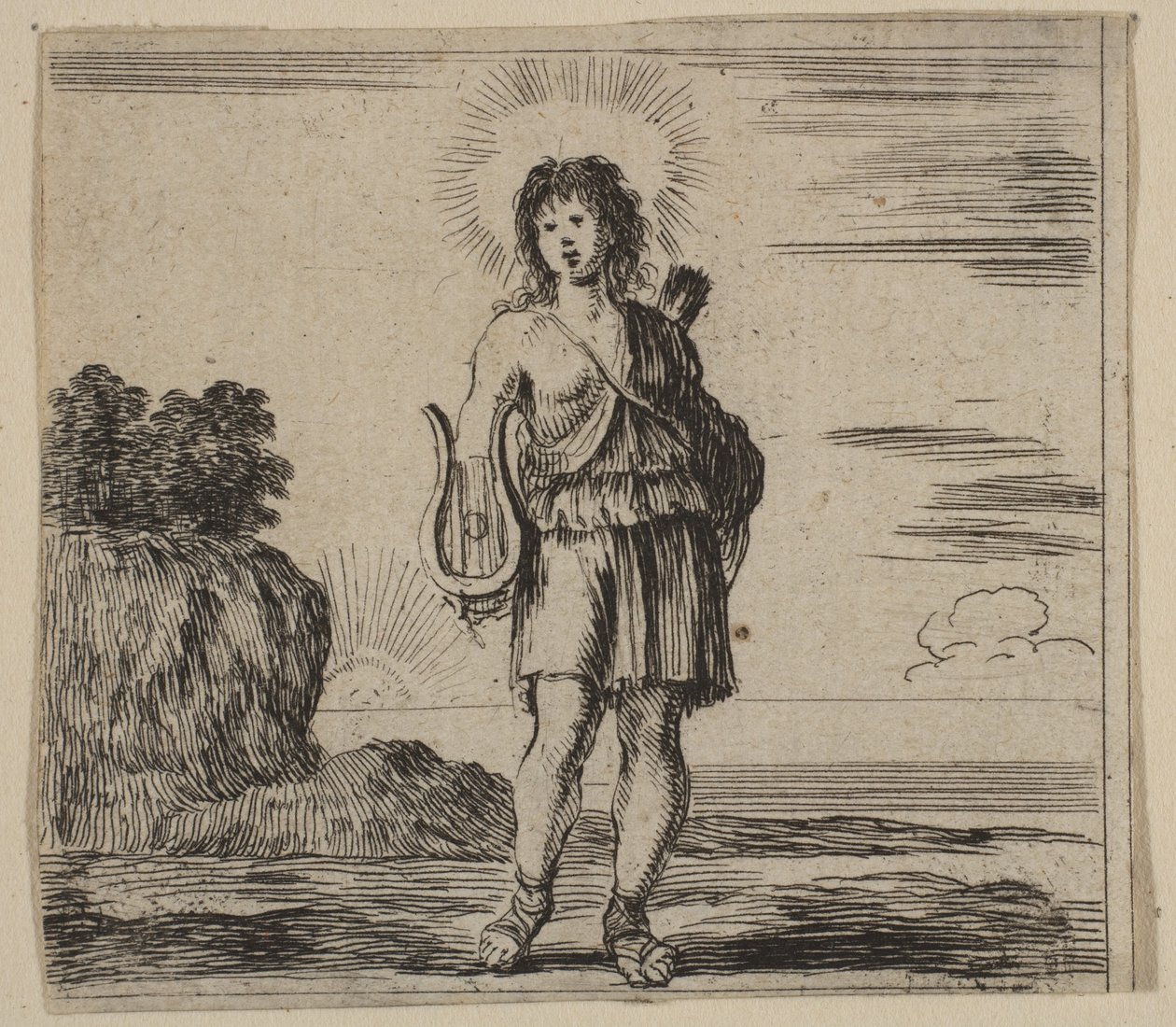 Apollo, från Game of Mythology Game of Mythology, 1644. av Stefano della Bella