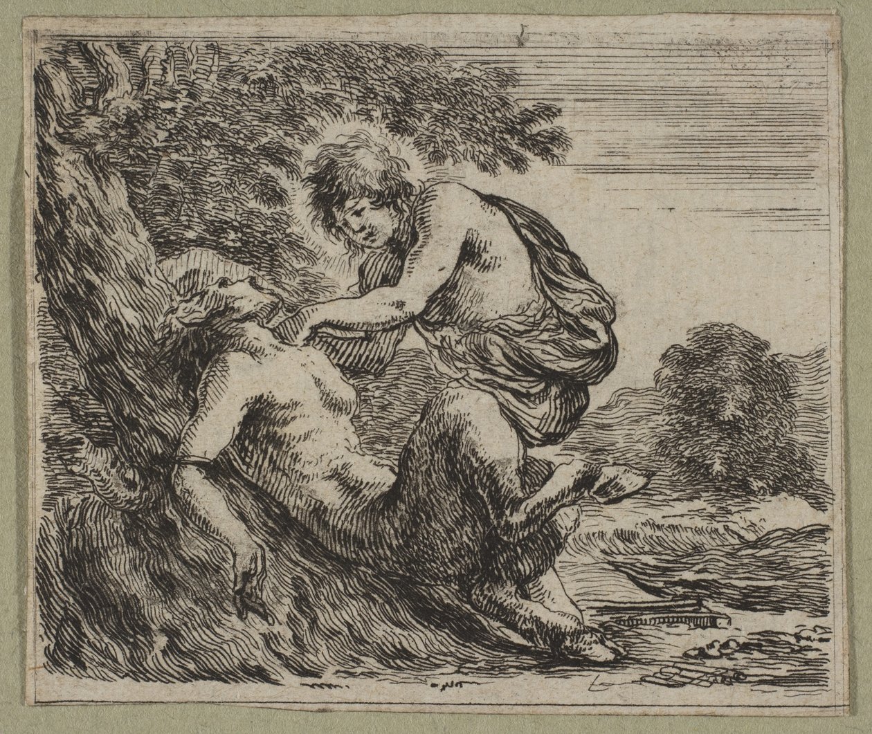 Apollon och Marsyas, 1644 av Stefano della Bella