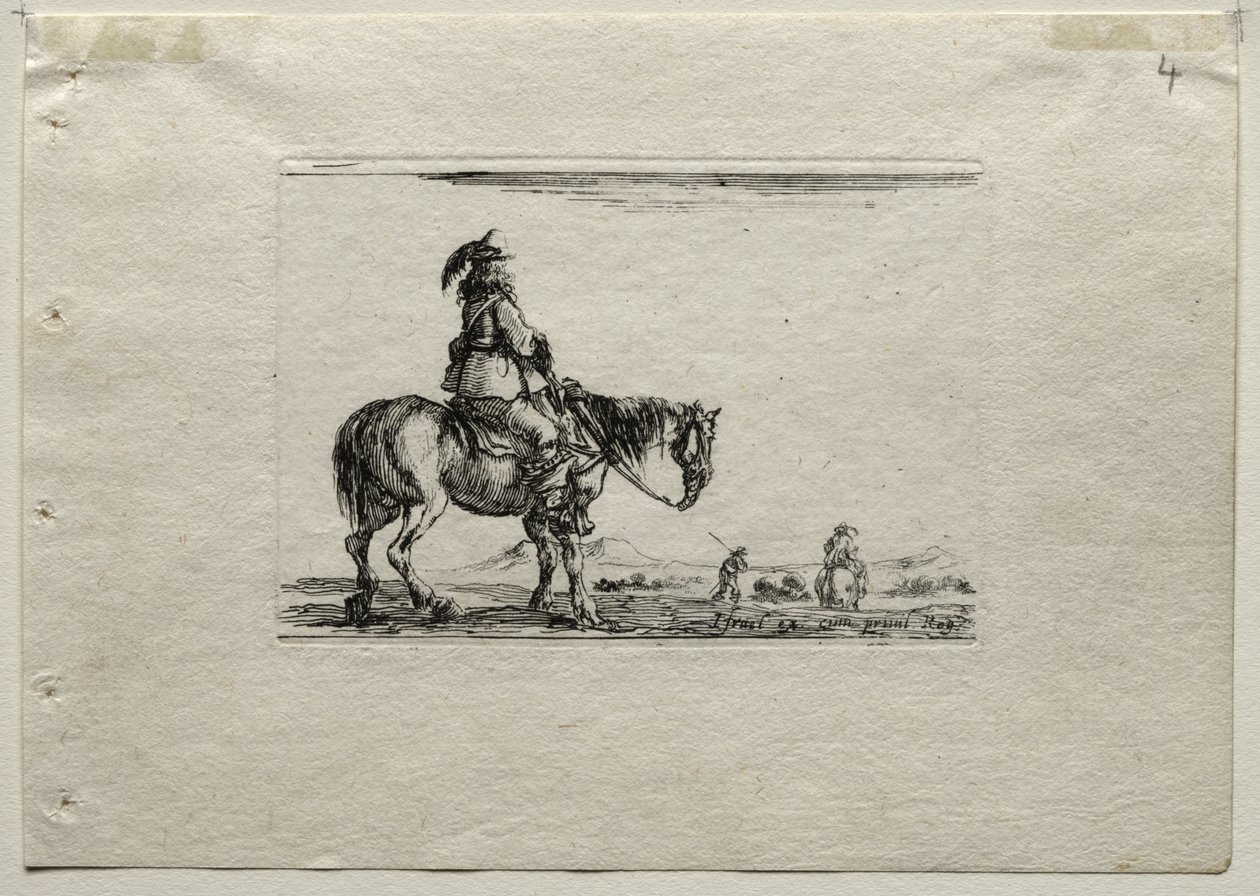 Caprices: Mounted Cavalier av Stefano della Bella
