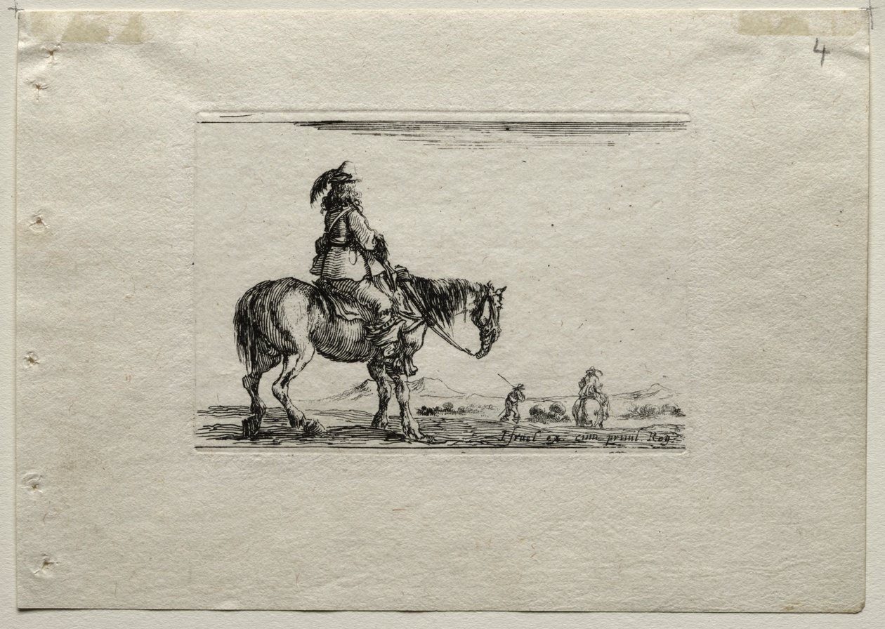 Caprices: Mounted Cavalier. av Stefano della Bella